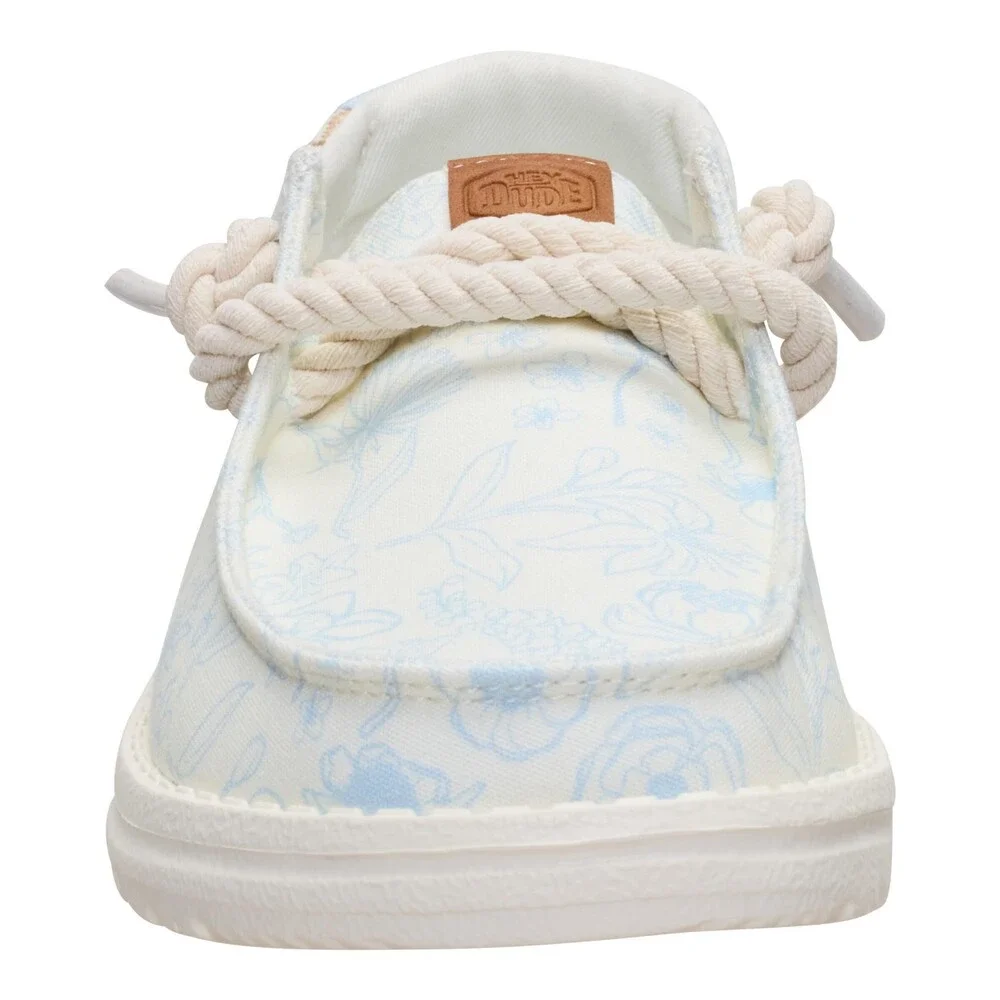 Hey Dude Wendy 45430-4ZR Women's Skyway Blue Garden Floral Slip-On Shoes SHOP535